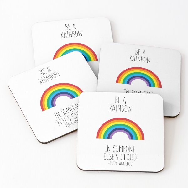 Item preview, Maya Angelou Quote, Be A Rainbow In Someone Else's Cloud, Inspirational Quote designed and sold by aenaonartwork.
