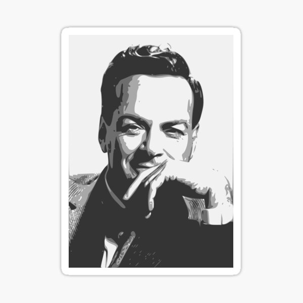 Item preview, Richard Feynman Nobel Sticker designed and sold by drewrogers0123.