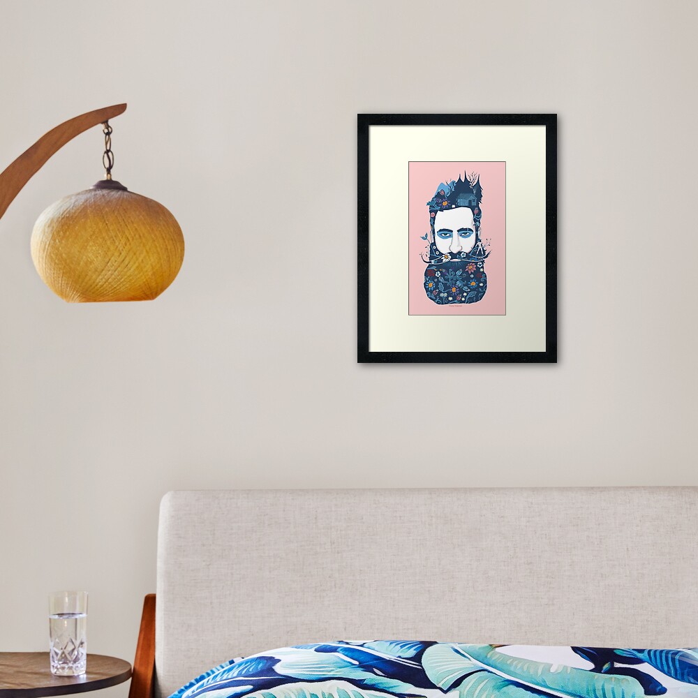The little beard cutter Framed Art Print