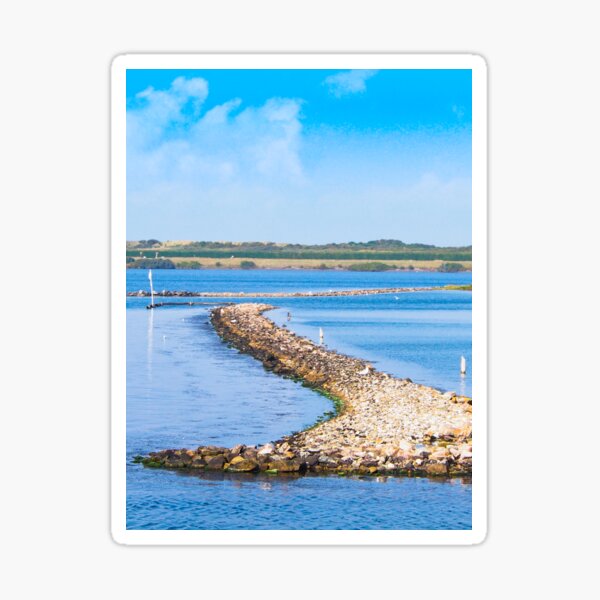 Road into the sea Sticker