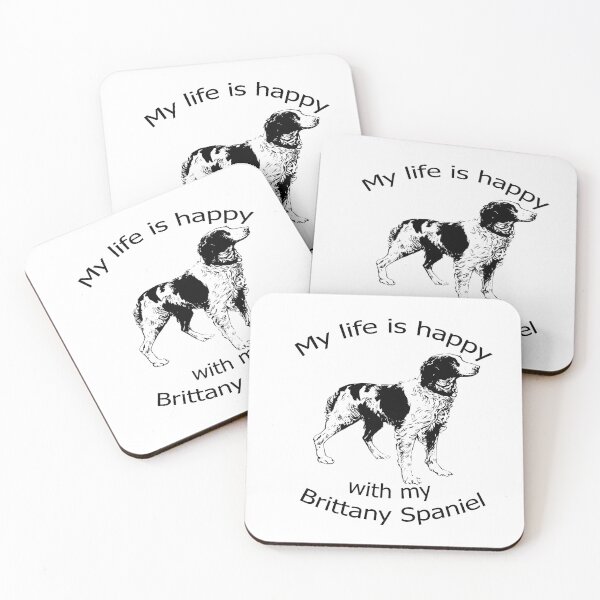Item preview,  My life is happy with my Brittany Spaniel designed and sold by merchfun2.