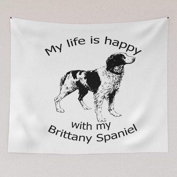Item preview,  My life is happy with my Brittany Spaniel designed and sold by merchfun2.
