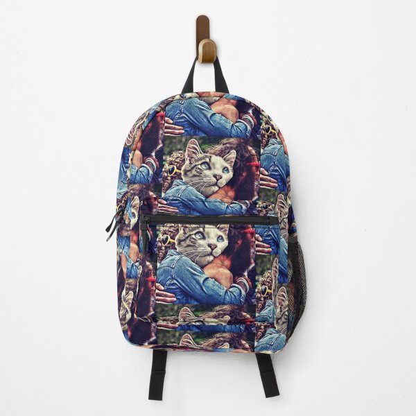 Item preview, Cat Hugging Human - Funny Surreal Cats designed and sold by AnimalSociety.