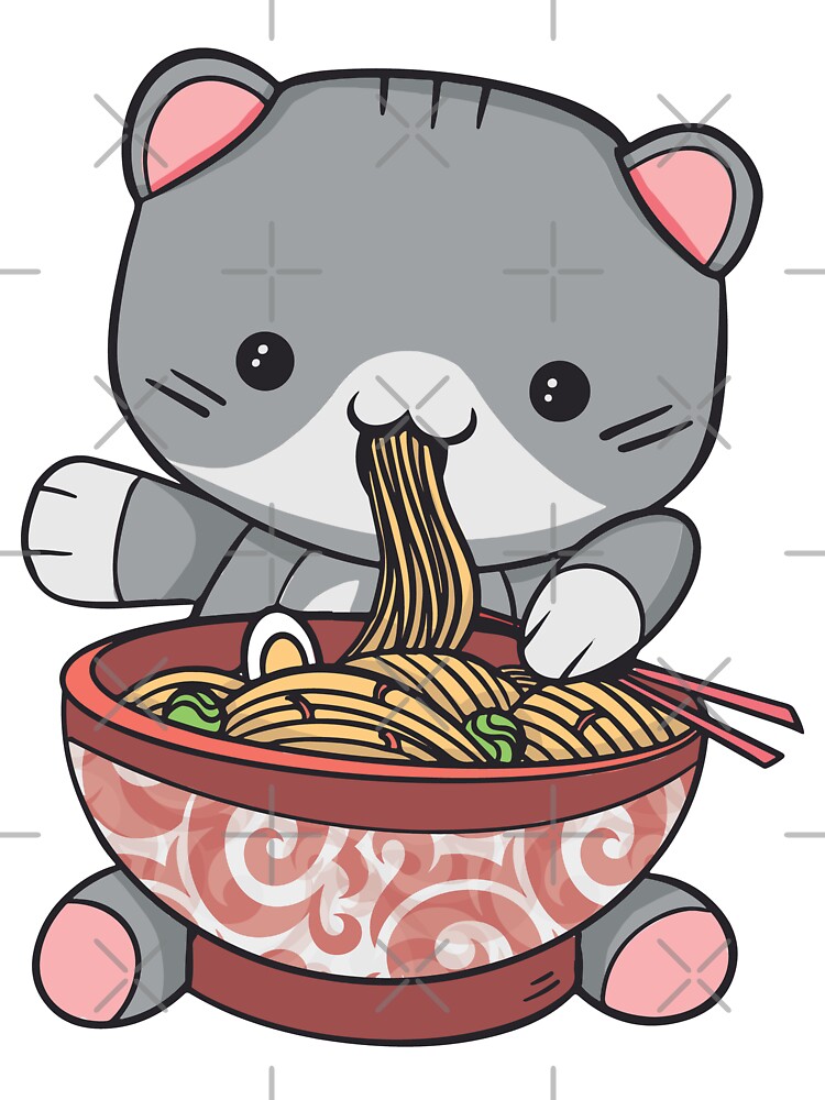 Kawaii Neko Ramen Cute Ramen Cat Japanese Noodle Funny Anime and Ramen  lovers Gift | Kids T-Shirt