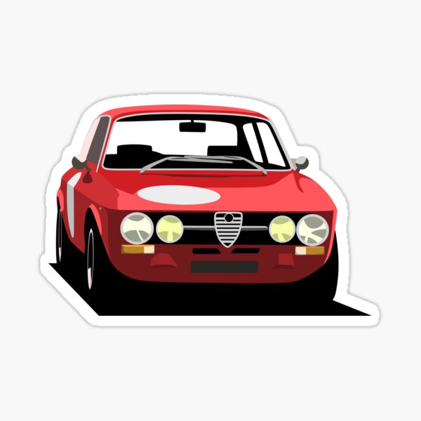 for Alfa Romeo Alfetta GTV6 classic coupe 2x car silhouette stickers aufkleber