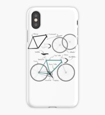 Fixie Bike anatomy iPhone Case/Skin