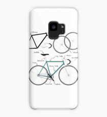 Fixie Bike anatomy Case/Skin for Samsung Galaxy
