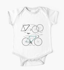 Fixie Bike anatomy One Piece - Short Sleeve