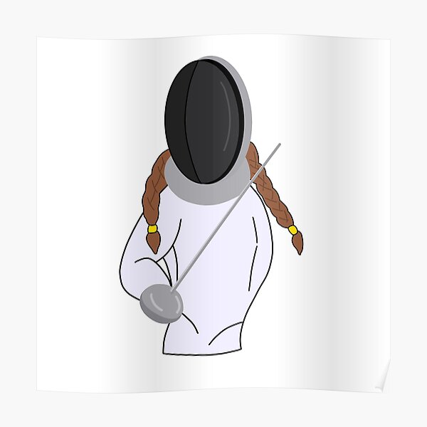 Fencing Girl Poster