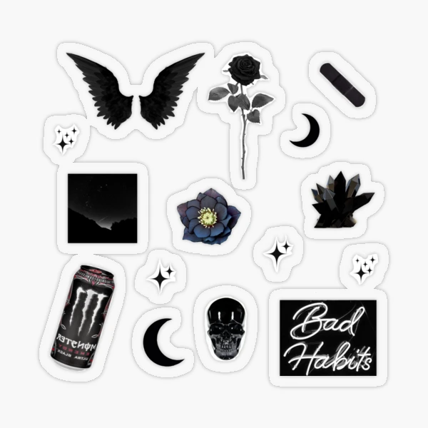 Aesthetic grunge sad sticker pack | Sticker