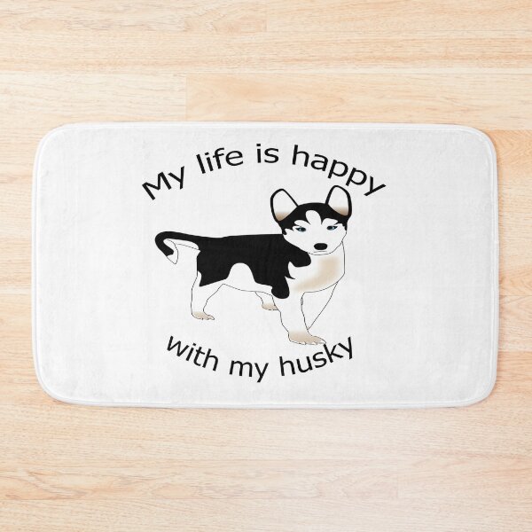 Item preview,  My life is happy with my husky designed and sold by merchfun2.