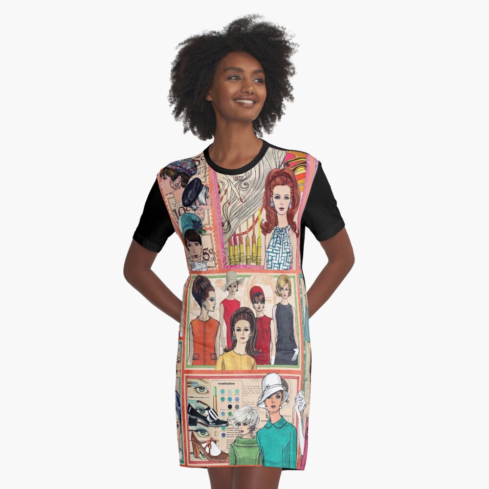 Item preview, Graphic T-Shirt Dress designed and sold by HeritageScrap.
