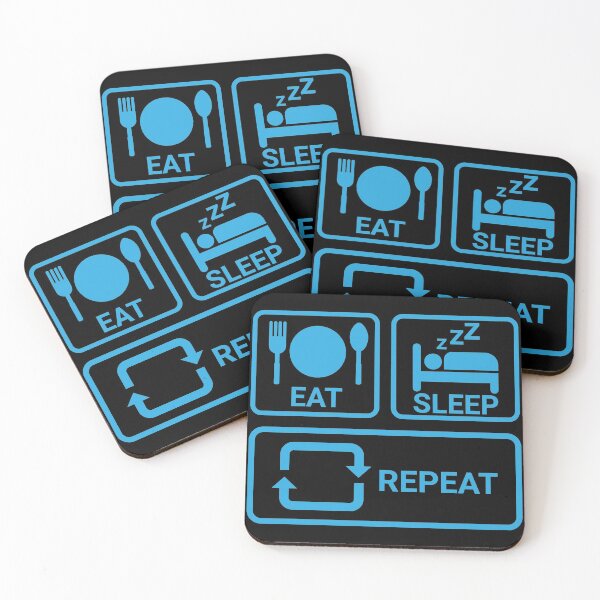 Item preview, eat sleep repeat designed and sold by s-arta.