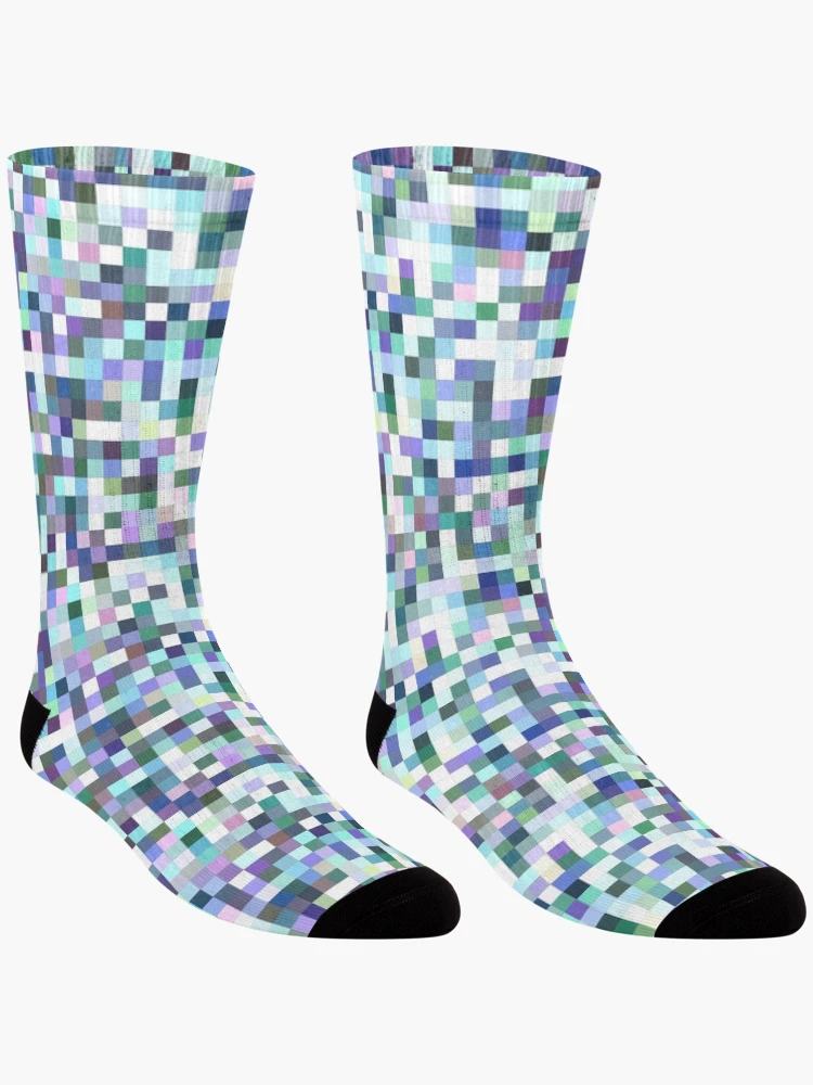 Thumbnail 3 of 5, Socks, Color Pixels Pattern designed and sold by simpleones.