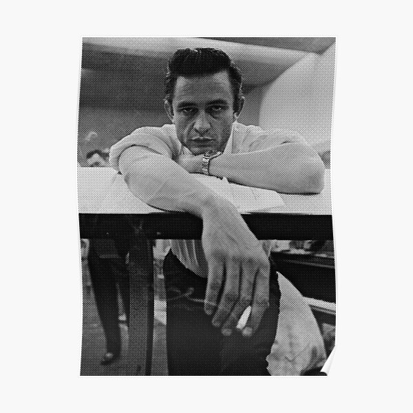 Vintage Johnny Cash Halbton Poster & T-Shirt Poster