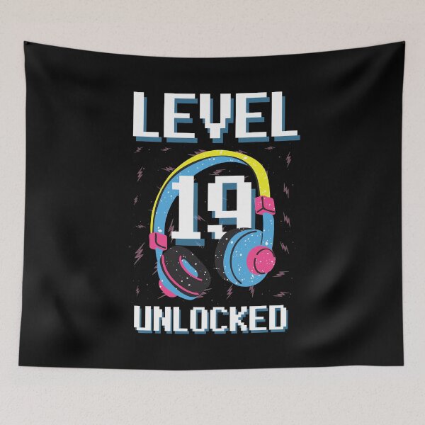 Item preview, Level 19 Unlocked Gaming Birthday Shirt With Age designed and sold by Sutra-Lotus-Co.