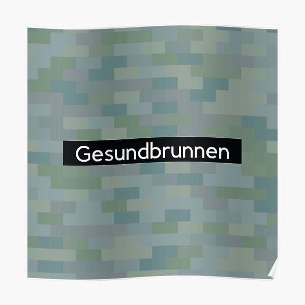 Gesundbrunnen Station Tiles (Berlin) Poster