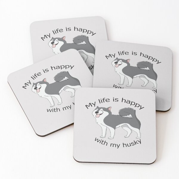 Item preview,  My life is happy with my husky designed and sold by merchfun2.