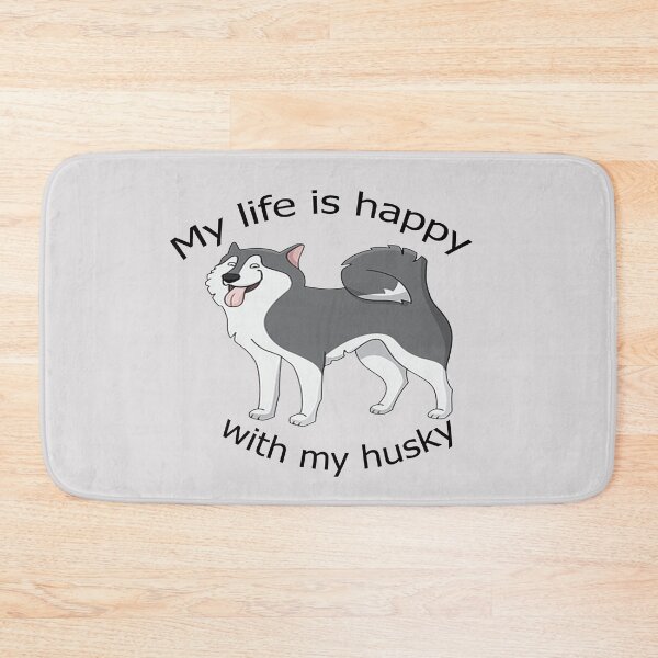 Item preview,  My life is happy with my husky designed and sold by merchfun2.