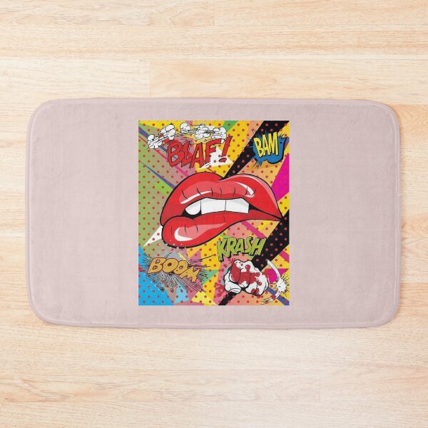 Item preview, Funky Colorful Krash Boom Blaf Lips Design designed and sold by Opal Print.