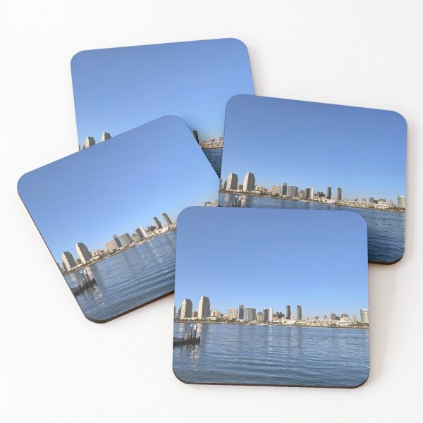Item preview, San Diego Skyline Downtown Sea Waves Ocean Pacific Seaside Pier Horizon Landscape Outdoors Nature Art  designed and sold by gkao.