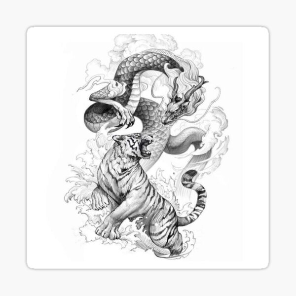 Item preview, DRAGON X TIGER ART  designed and sold by DleVerified.