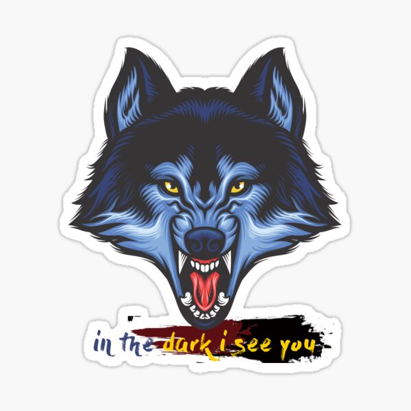"angry wolf" Sticker by ujikmodis Redbubble