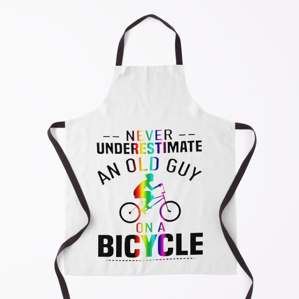 Item preview, Never Underestimate An Old Guy on A Bicycle designed and sold by PupnkittyMania ⭐⭐⭐⭐⭐.