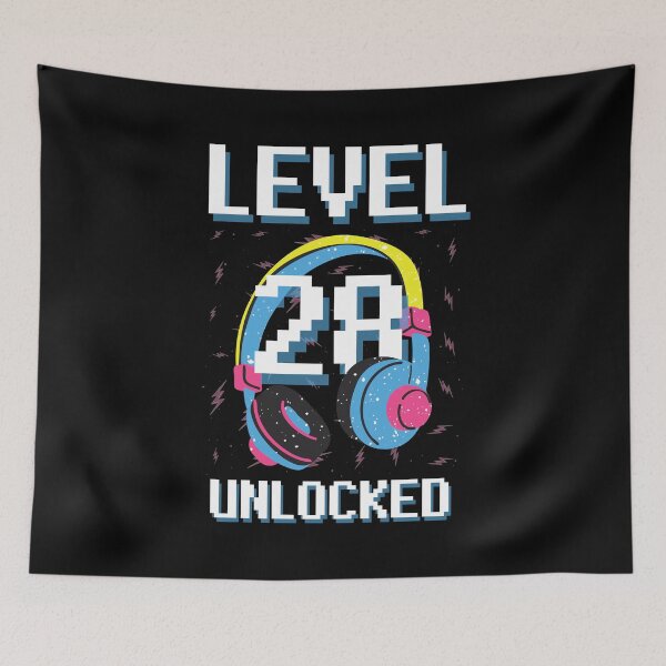 Item preview, Level 28 Unlocked Gaming Birthday Shirt With Age designed and sold by Sutra-Lotus-Co.