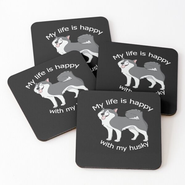 Item preview,   My life is happy with my husky designed and sold by merchfun2.
