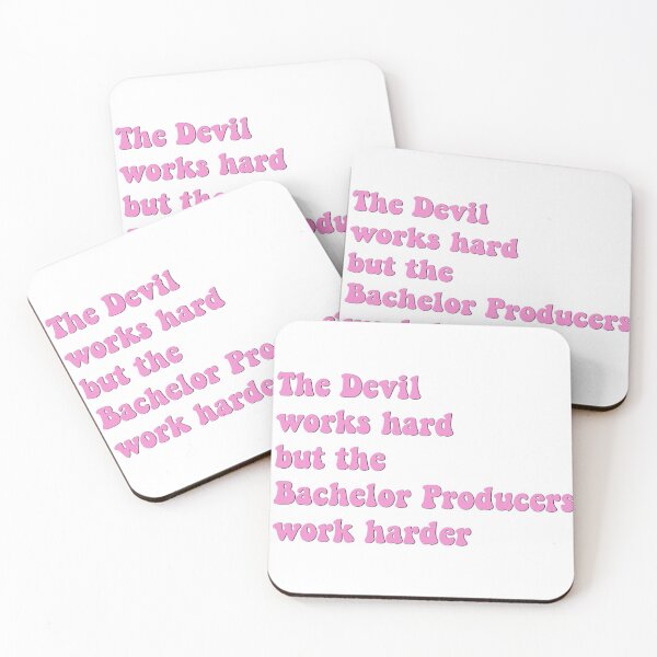 Item preview, The Devil Works Hard But The Bachelor Producers Work Harder Pink designed and sold by tryin2brelevant.