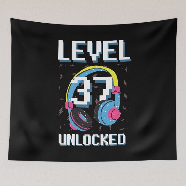 Item preview, Level 37 Unlocked Gaming Birthday Shirt With Age designed and sold by Sutra-Lotus-Co.
