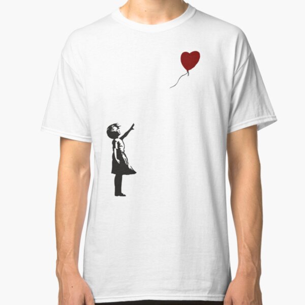 Banksy- Girl with Heart balloon. Classic T-Shirt