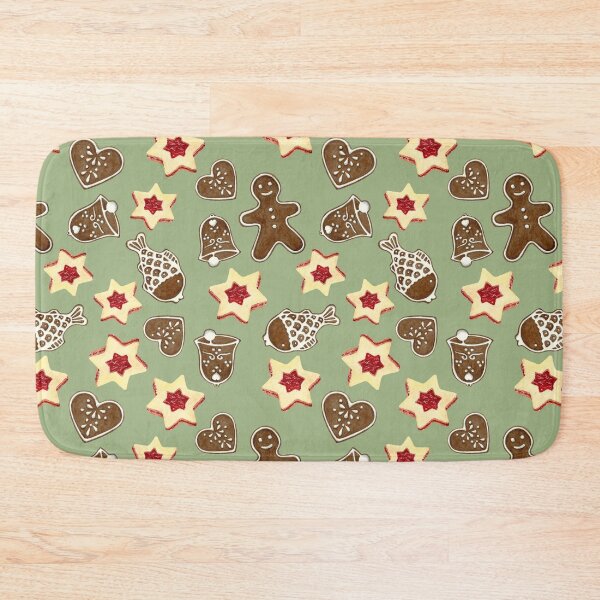 Item preview, Watercolor gingerbread pattern designed and sold by MadameCat-Art.