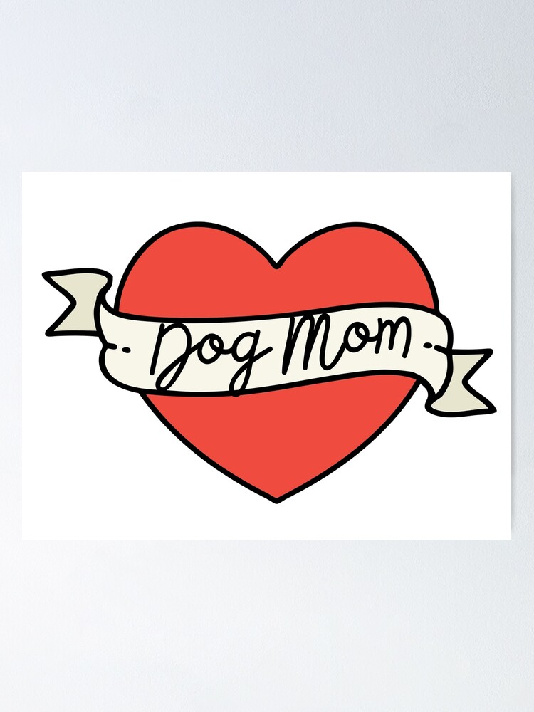 Funny Dog Pitbull I Love Mom Tattoo Gift Shir  Funny Dog Pitbull I Love Mom  Tattoo Gif  Posters and Art Prints  TeePublic
