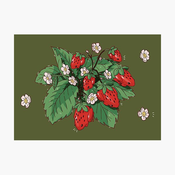 Item preview, Strawberry Frog in Green designed and sold by Samara Jethwa.