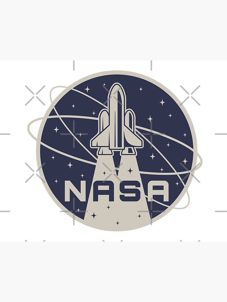 Poster for Sale mit Retro NASA Logo Design; Aufkleber, Maske, Tee