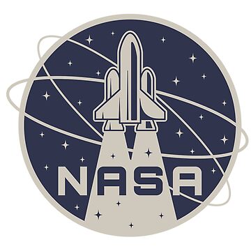 Artwork thumbnail, Retro NASA Logo Design; Sticker, Mask, Tee by lilyvermilya