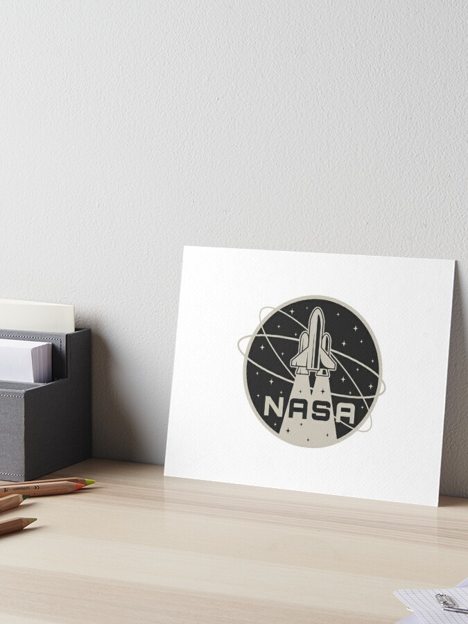Retro NASA Logo Design; Sticker, Mask, Tee Poster for Sale by lilyvermilya