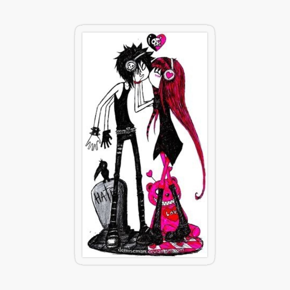 emo couple | Sticker