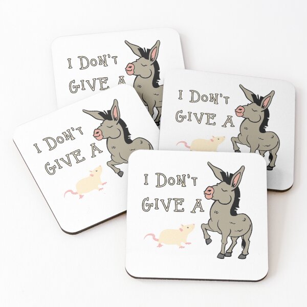 Item preview, I Don't Give A Rats Sarcastic Donkey Design designed and sold by Peggy Lindstrom.