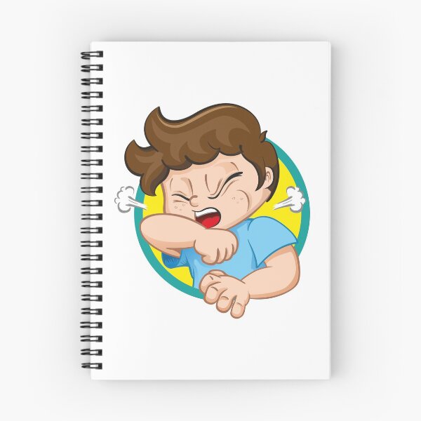 Item preview, Illustration child with tuft, with cough symptom. Ideal for health and institutional newsletters designed and sold by LucianoCosmo.