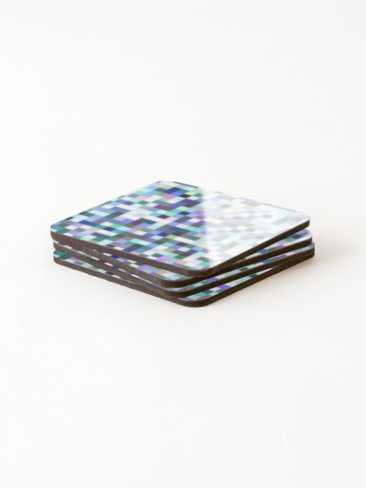 Thumbnail 4 of 5, Coasters (Set of 4), Color Pixels Pattern #2 - Extra Pixelated designed and sold by simpleones.