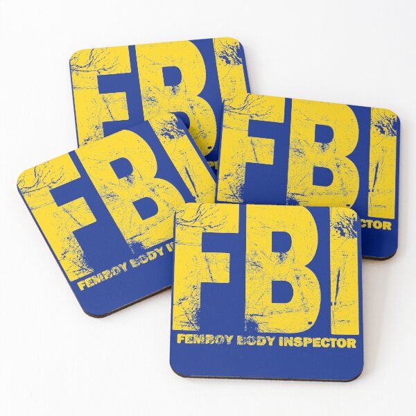 Item preview, FBI Femboy Body Inspector Huge Yellow Text Distressed designed and sold by bebopboop.