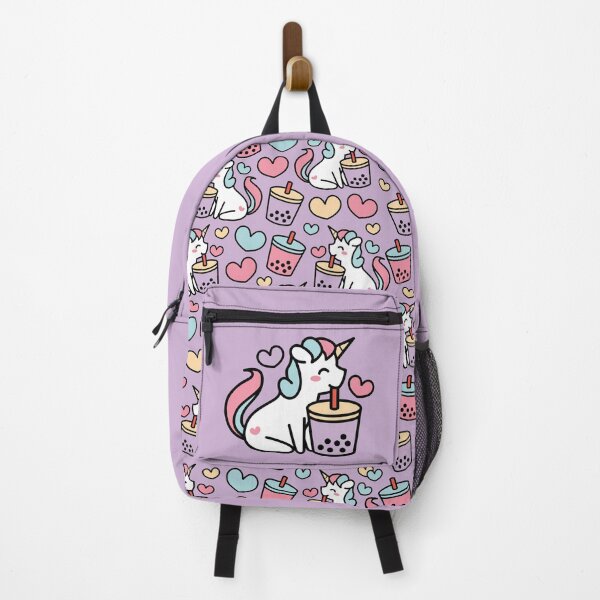 Item preview, Cute Unicorn Sipping Bubble Tea - Kawaii Boba Pattern designed and sold by BobaTeaMe.