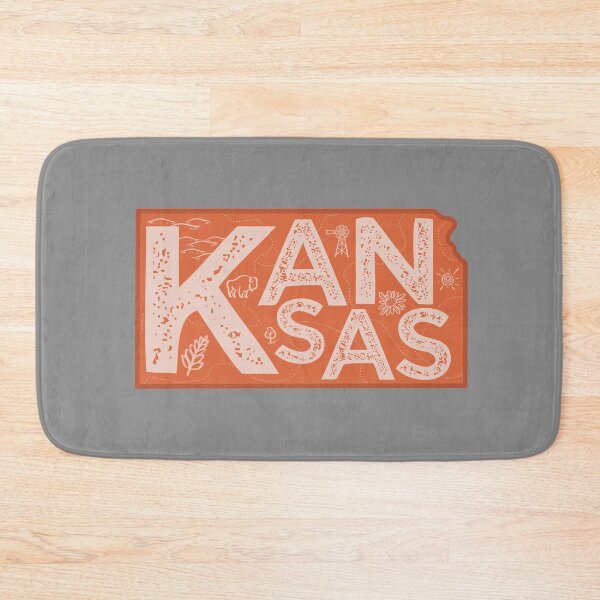 Item preview, Kansas Map Typography Red designed and sold by HelloGentry.