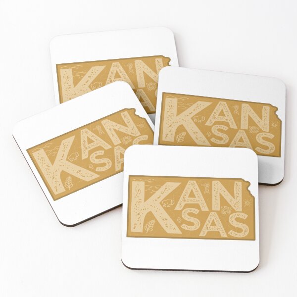 Item preview, Kansas Map Typography Brown designed and sold by HelloGentry.