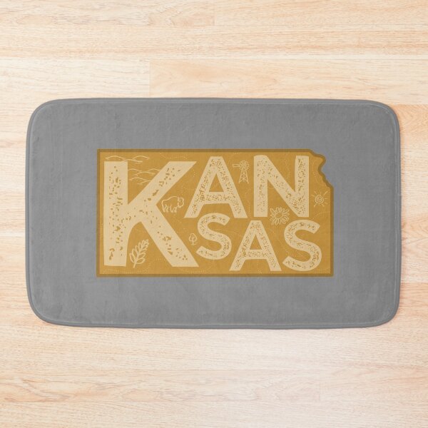 Item preview, Kansas Map Typography Brown designed and sold by HelloGentry.