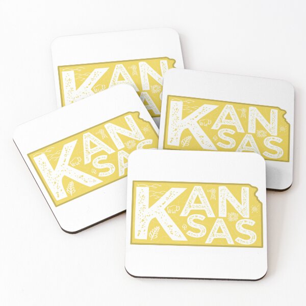 Item preview, Kansas Map Typography Gold designed and sold by HelloGentry.