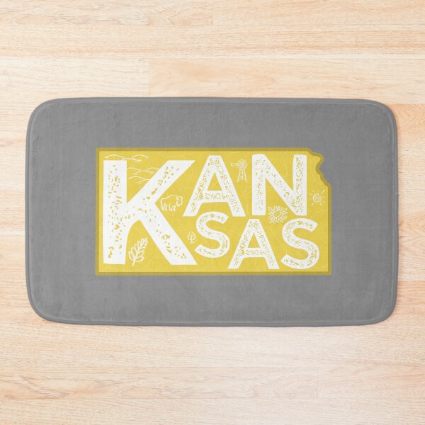 Item preview, Kansas Map Typography Gold designed and sold by HelloGentry.
